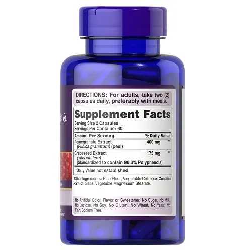 Viên Uống Tinh chất lựu Puritan’s Pride Pomegranate Extract 250mg 120 Viên