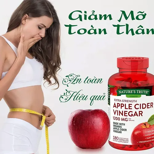 Viên giấm táo hữu cơ Apple Cider Vinegar 1200mg 180 viên 
