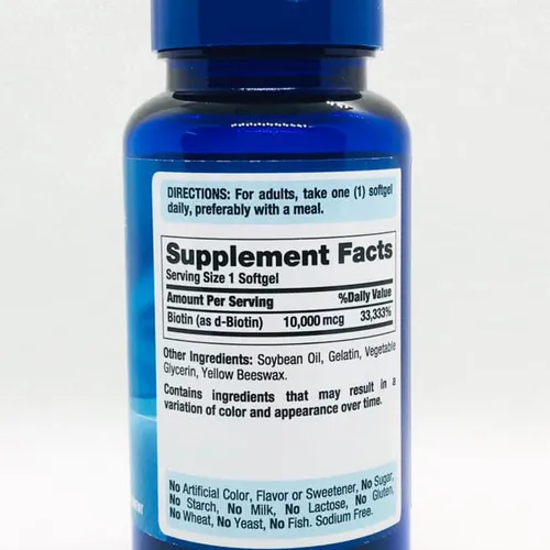 Viên uống hỗ trợ mọc tóc, ngăn rụng tóc Puritan’s Pride Biotin 10000mcg 100 Viên