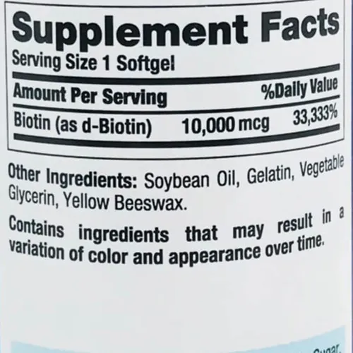 Viên uống hỗ trợ mọc tóc, ngăn rụng tóc Puritan’s Pride Biotin 10000mcg 100 Viên