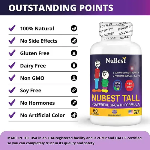 Viên Uống Hỗ Trợ Tăng Chiều Cao Cho Trẻ Nubest Tall 60 Viên