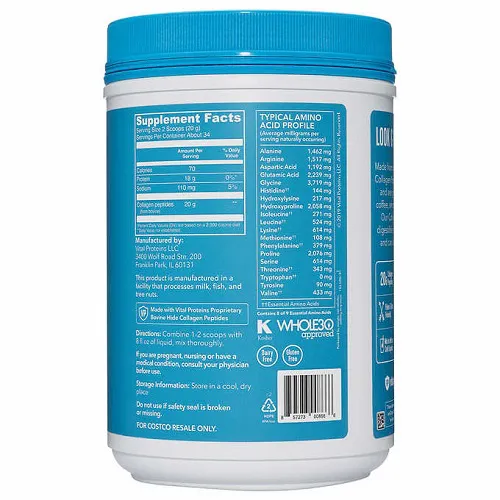 Bột Collagen Vital Proteins Collagen Peptides Unflavored Mỹ 567 Gram