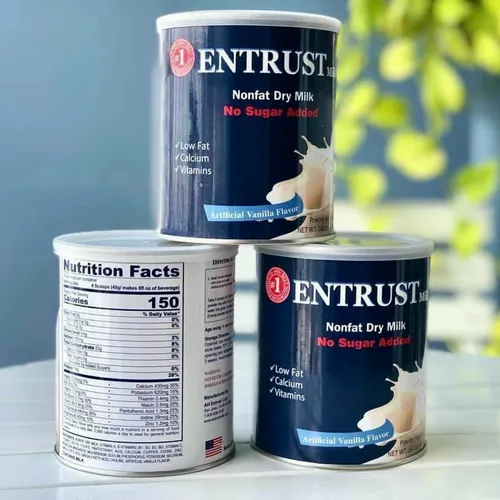 Sữa bột không đường Entrust Milk Hộp 400g của Mỹ