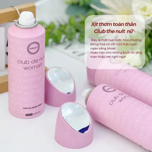 Xịt khử mùi nước hoa Armaf Club De Nuit Body Spray For Women 200ml