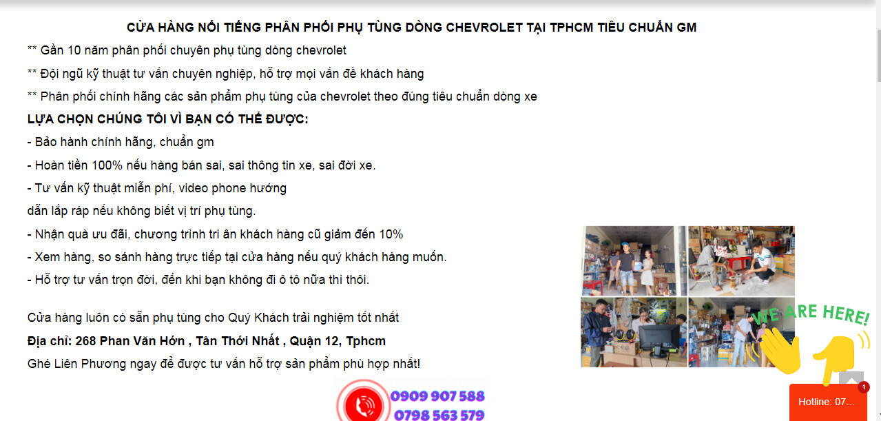 các dịch vụ hậu mãi của Liên Phương giúp các bác yên tâm khi mua phụ tùng chevrolet các dịch vụ hậu mãi của Liên Phương giúp các bác yên tâm khi mua phụ tùng chevrolet