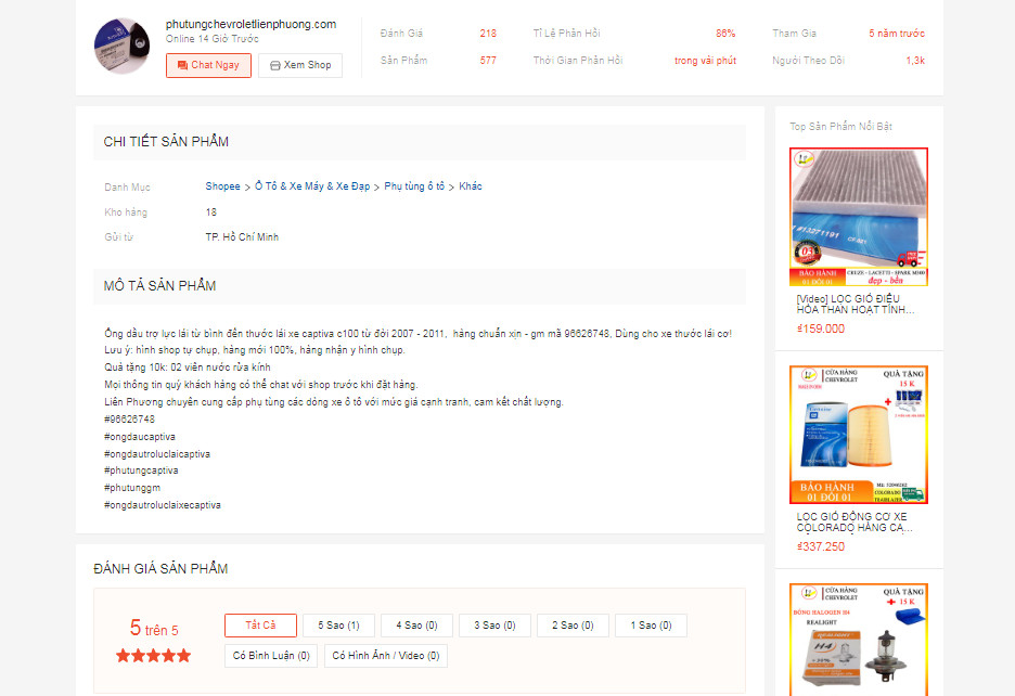 sự tin tưởng và ủng hộ của khách hàng về phụ tùng chevrolet Liên Phương sự tin tưởng và ủng hộ của khách hàng về phụ tùng chevrolet Liên Phương