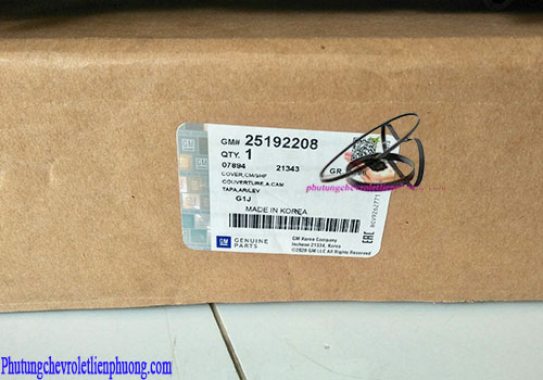 Nắp giàn cò xe Chevrolet Cruze 1.6 Tem mác và mã số chính hãng nắp giàn cò xe Chevrolet Cruze 1.6