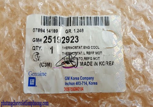 Van hằng nhiệt xe Spark M300 Chi tiết bao bì và mã số chính hãng van hằng nhiệt xe Spark M300