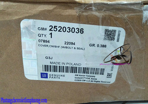 Nắp đậy giàn cò,giàn cam Chevrolet Trax chính hãng Tem mác và mã số chính hãng nắp đậy giàn cò,giàn cam Chevrolet Trax