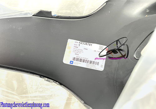 Cản trước xe Chevrolet Cruze 2016-2017 chính hãng Tem mác và mã số chính hãng của cản trước xe Chevrolet Cruze 2016-2017