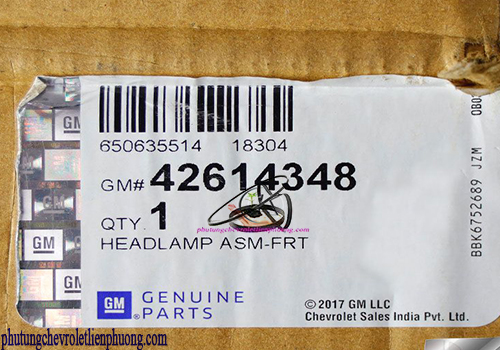 Đèn pha xe Vinfast Fadil chính hãng Chi tiết tem nhãn và mã số chính hãng đèn pha xe Vinfast Fadil