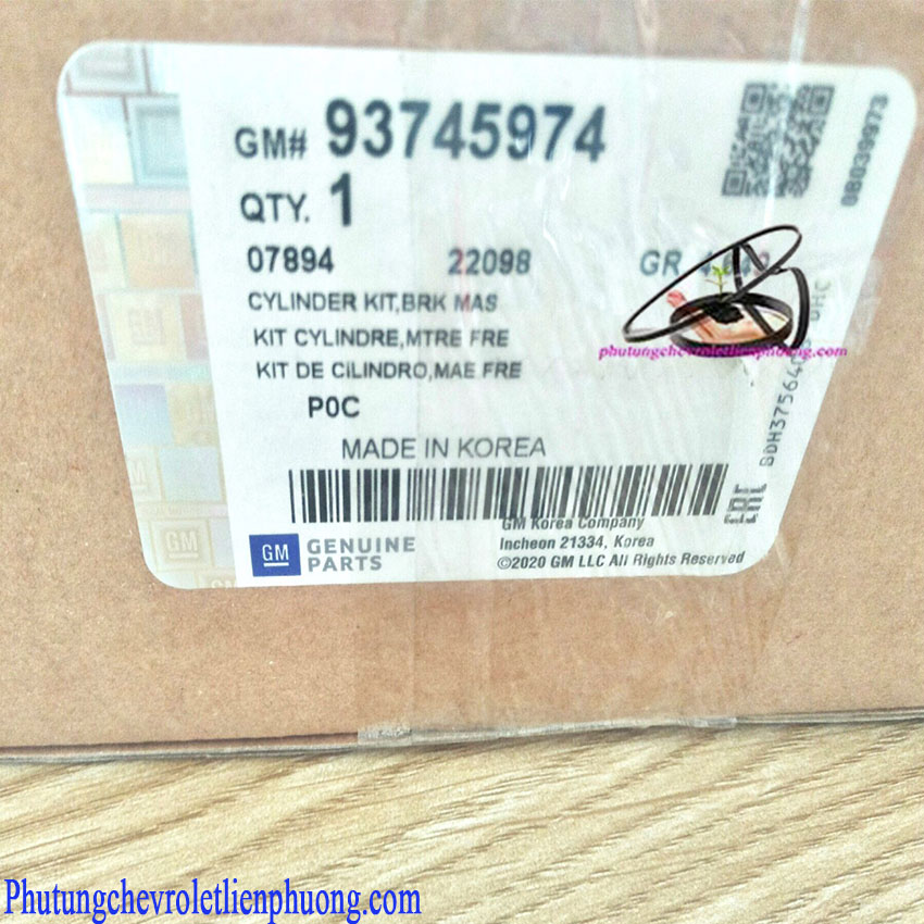 Tổng phanh xe Chevrolet Captiva C140 chính hãng Tem mác và mã số chính hãng của tổng phanh xe Captiva C140 chính hãng