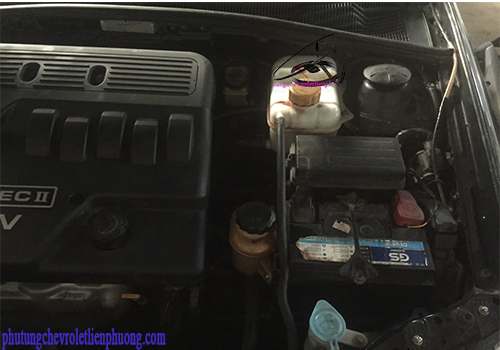 bình nước phụ xe Chevrolet Captiva Vị trí bình nước phụ xe Chevrolet Captiva