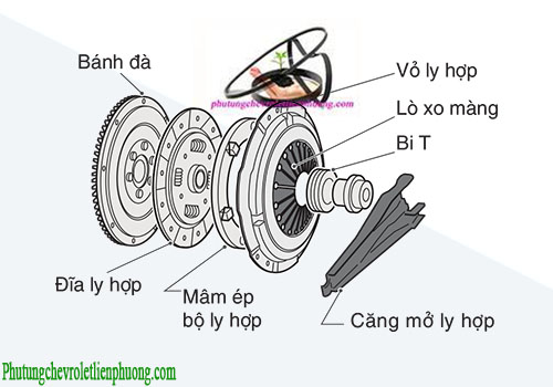 Cấu tạo chi tiết bộ ly hợp trên xe ô tô Cấu tạo và vị trí từng bộ phận của bộ ly hợp trên xe ô tô
