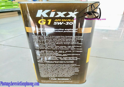 Dầu nhớt động cơ ô tô nhã hiệu Kixx G1 5W30 Những thông số của nhớt động cơ ô tô Kixx 5W30