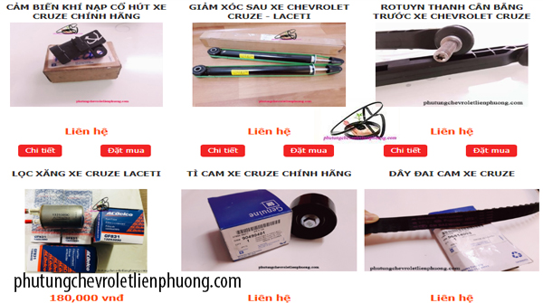Phụ tùng Chevrolet Cruze Phụ tùng Chevrolet Cruze