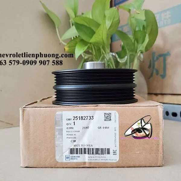 Puly trục cơ gentra x,matiz 4,spark chính hãng mã 25182733