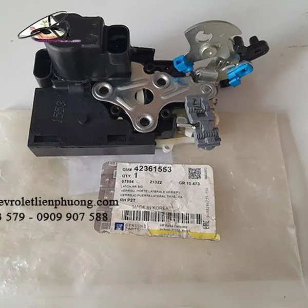 Cơ cấu khóa cửa sau phải xe gentra aveo, xuất xứ chính hãng chevrolet