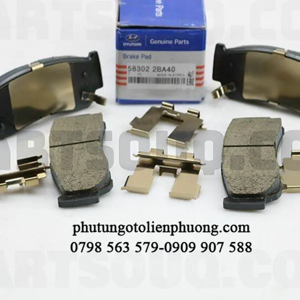 Má phanh sau xe hyundai santafe chính hãng
