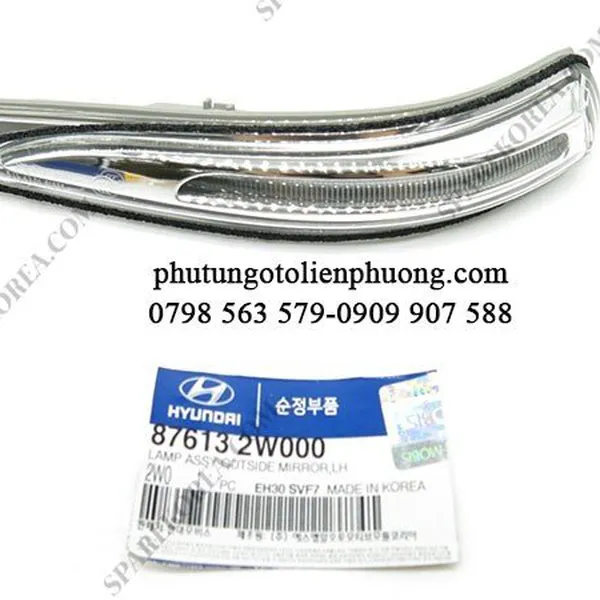 Xi nhan gương trái xe hyundai santafe xịn, mã 876132W000