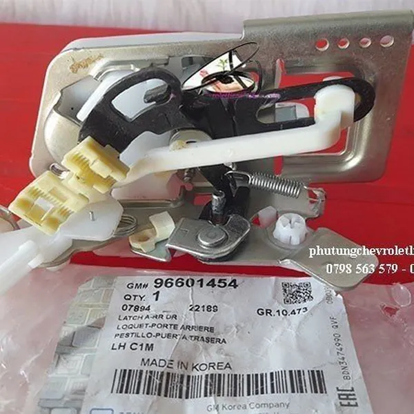 Cơ cấu khóa cửa sau trái spark m200 matiz 3 phần cơ chính hãng