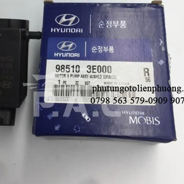 Mô tơ bơm nước rửa kính xe hyundai santafe chính hãng