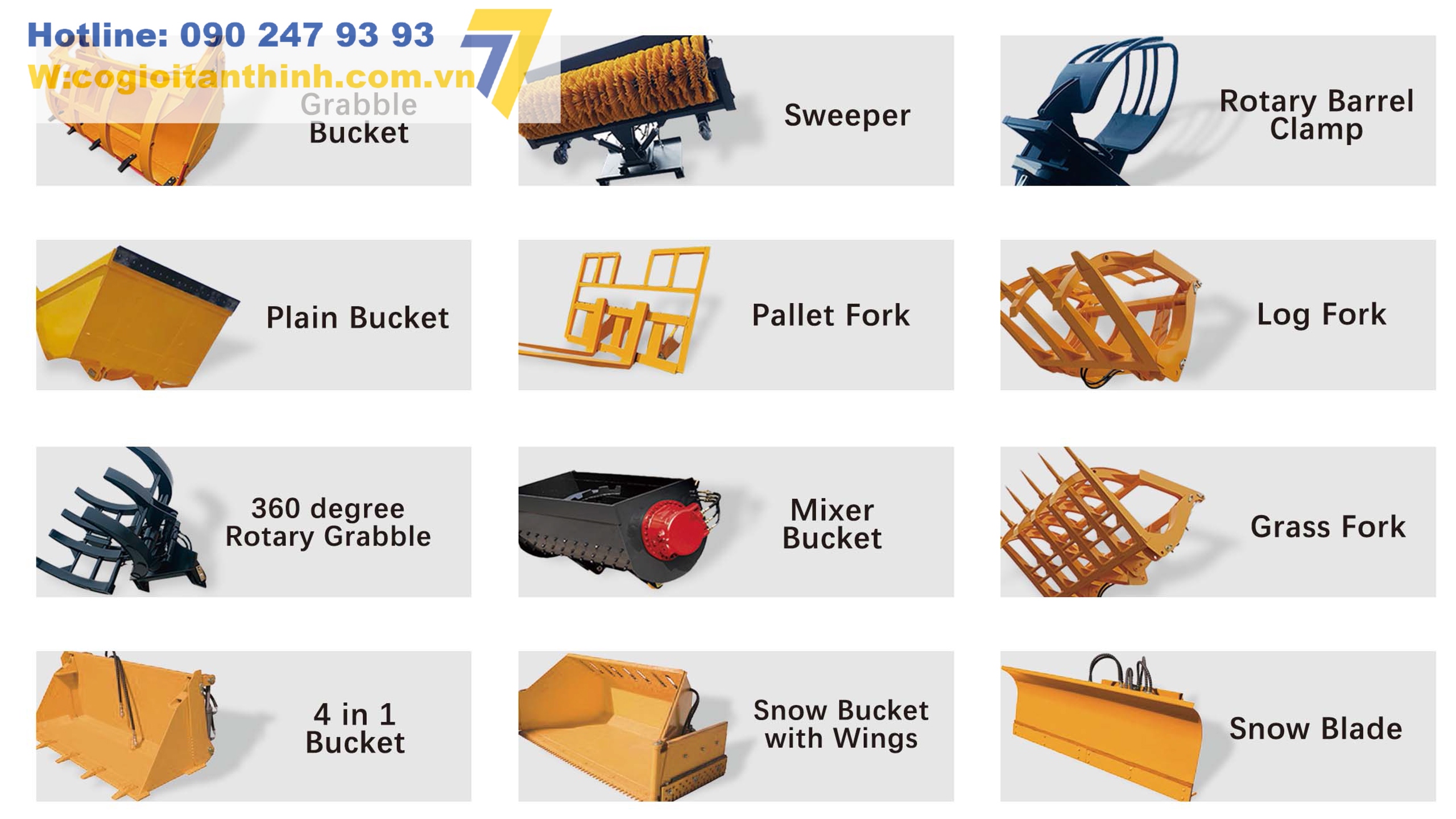 Bộ option dùng cho máy xúc lật Shanyu Bộ option dùng cho máy xúc lật Shanyu