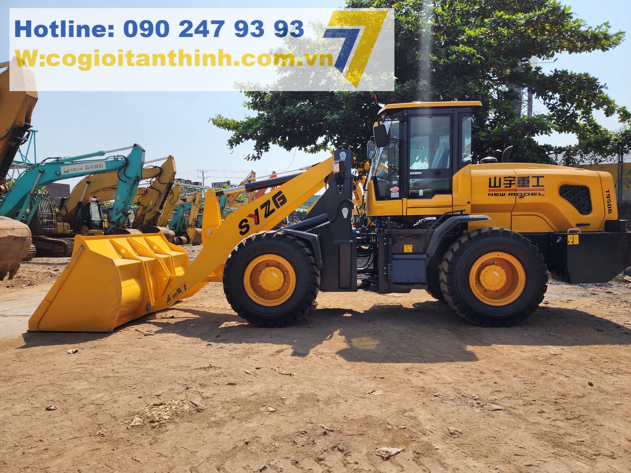 Xúc lật T950F gầu 2.5 khối đổ cao