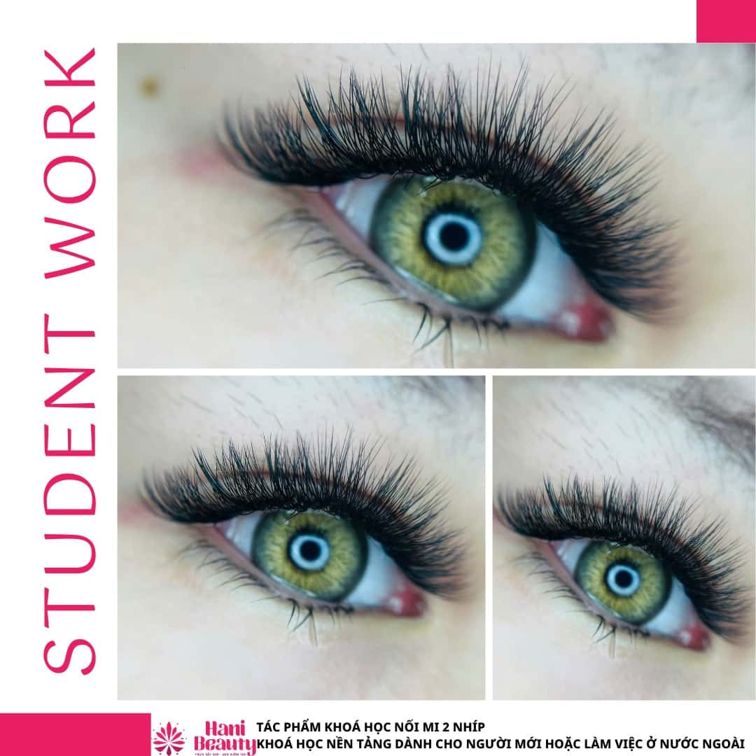 Ảnh so sánh các dáng mắt khác nhau cùng mi fan sẵn