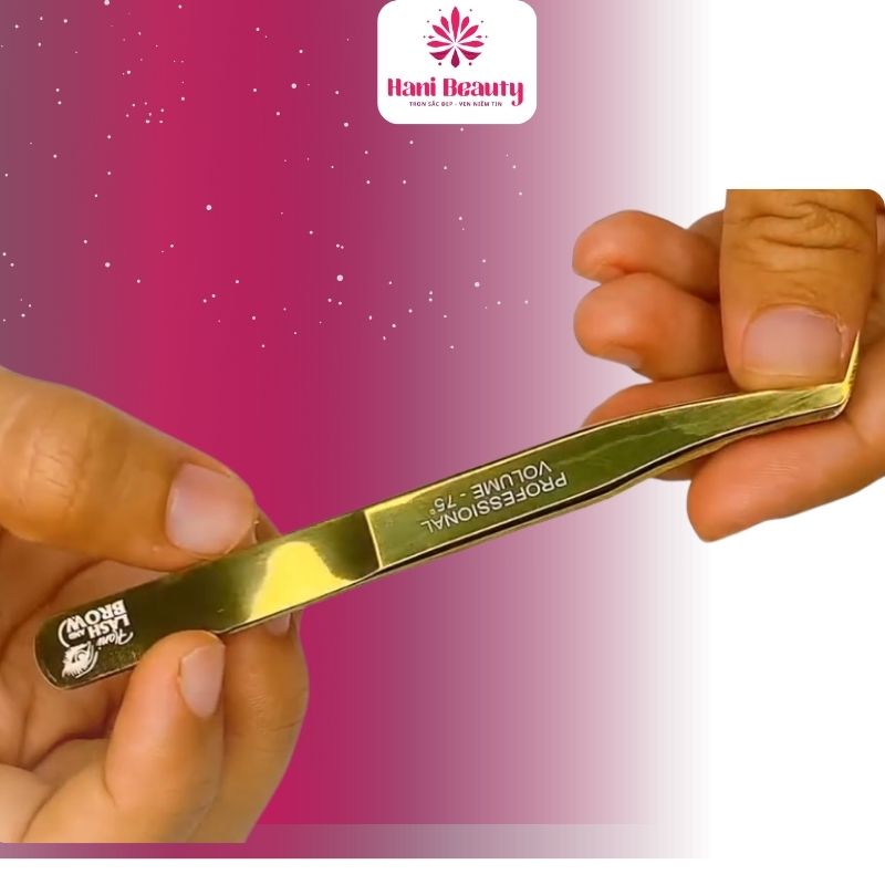 Nhíp nối mi chuyên nghiệp Volume Diamond có độ đàn hồi cao, lực kẹp ổn định, tránh gãy sợi