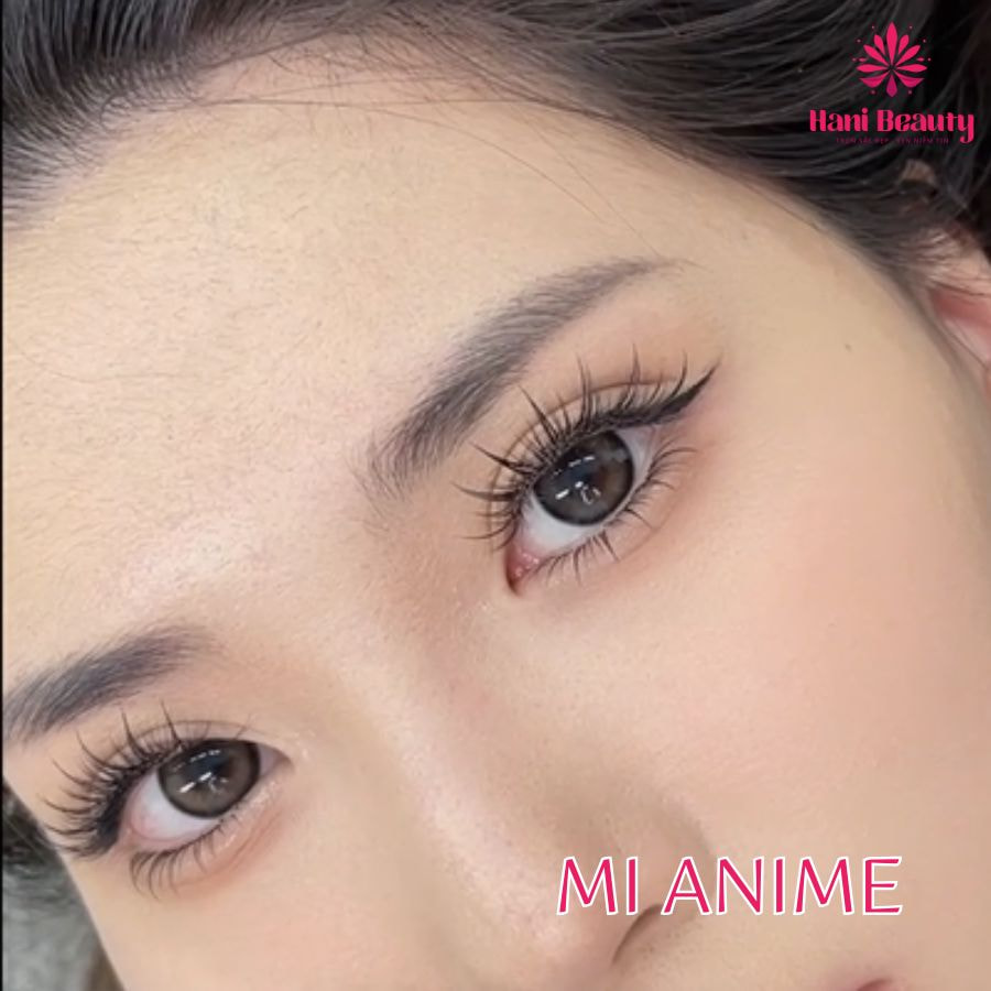 Mi anime là mẫu nối mi hot mùa hè, mang phong cách hiện đại.