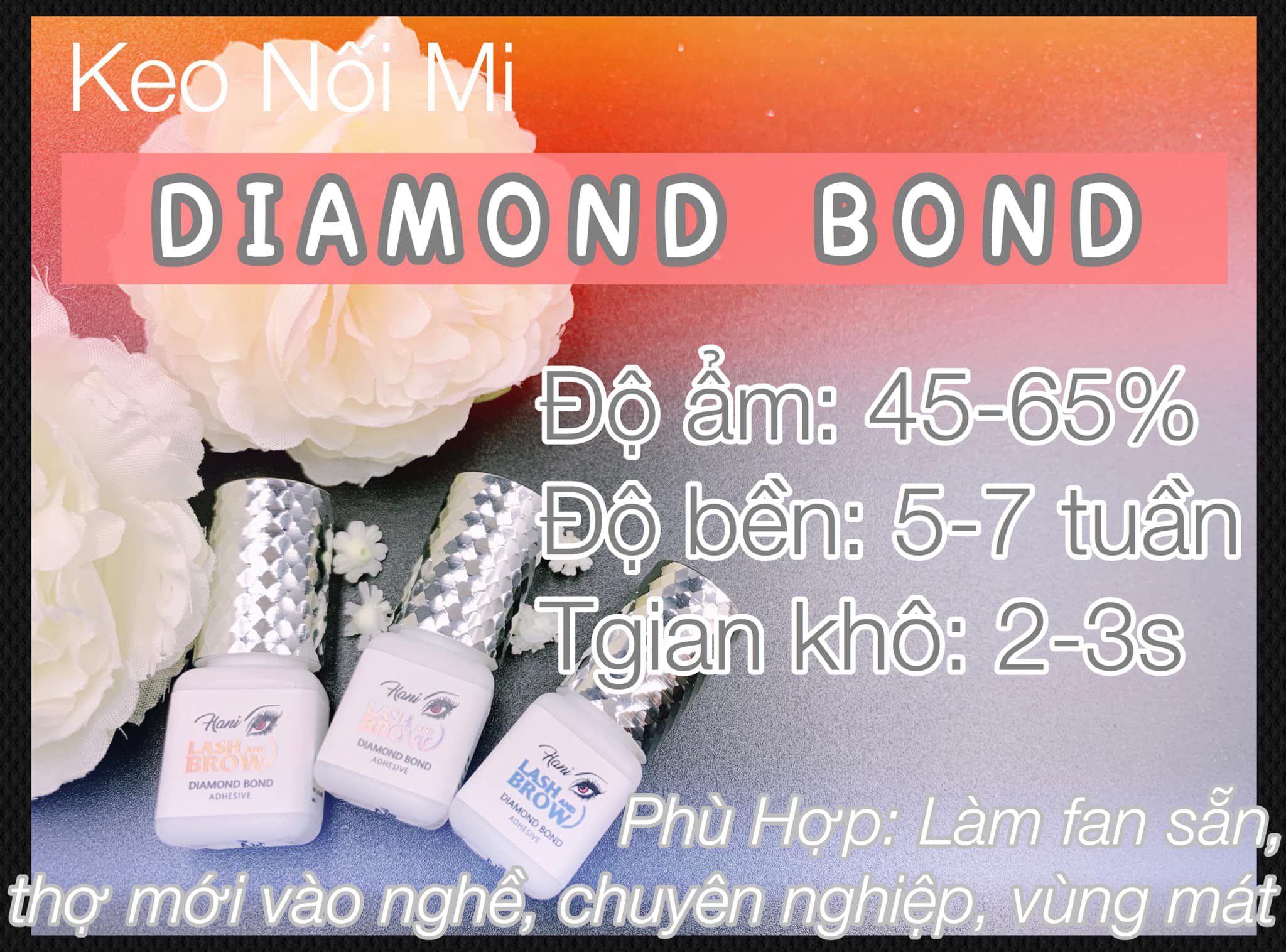 ™Keo Nối Mi Trong Suốt Diamond Bond - Ít Cay-Nhập Khẩu Hàn Quốc 100% 