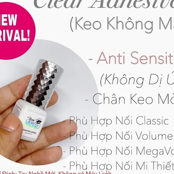 KEO NỐI MI TRONG SUỐT DIAMOND BOND - KHÔNG MÀU - KHÔNG KÍCH ỨNG - ĐỘ BỀN CAO