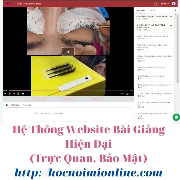 KHOÁ HỌC UỐN MI VÀ NHUỘM MI ONLINE (KHÔNG DỤNG CỤ)