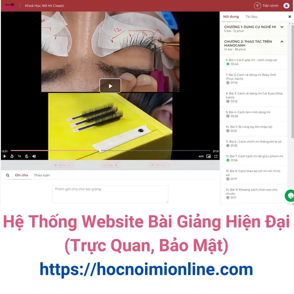 BỘ DỤNG CỤ NỐI MI CLASSIC + KHOÁ HỌC NỐI MI CLASSIC ONLINE (MS. HANI TRỰC TIẾP DẠY)