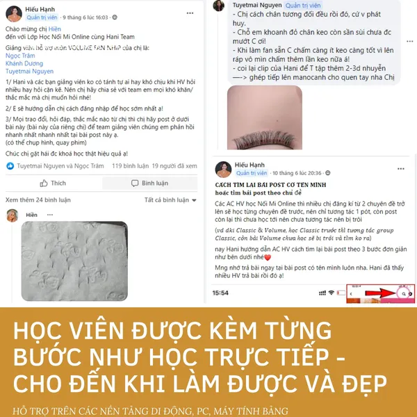 KHOÁ HỌC NỐI MI VOLUME ONLINE (FAN NHÍP) (KHÔNG DỤNG CỤ)