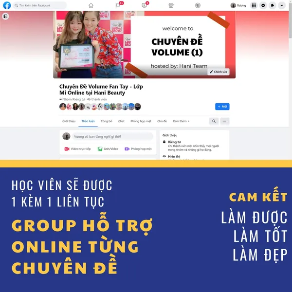 KHOÁ HỌC NỐI MI VOLUME ONLINE (FAN TAY) (KHÔNG DỤNG CỤ)
