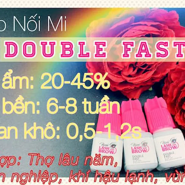 KEO NỐI MI SIÊU BỀN DOUBLE FAST (0,5 - 1 GIÂY) - KHÔNG CAY - KHÔNG KÍCH ỨNG