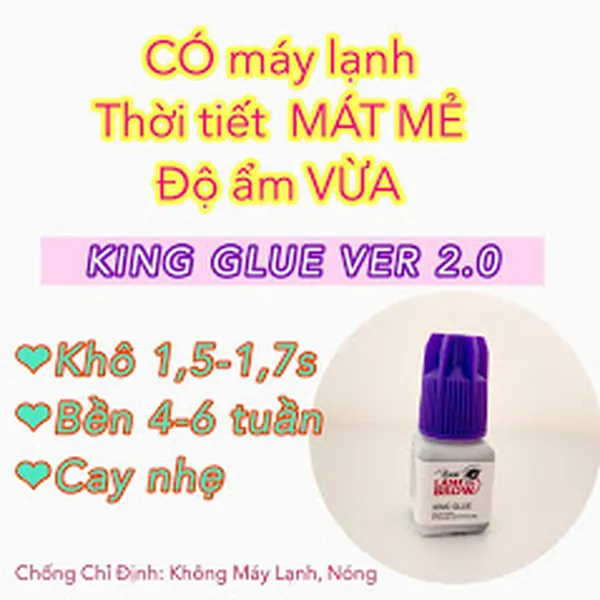 KEO NỐI MI KHÔ VỪA KING GLUE V2 (1,7 GIÂY) - KHÔNG GÂY KÍCH ỨNG