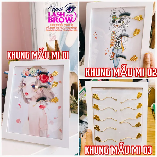 KHUNG TRƯNG BÀY MẪU MI