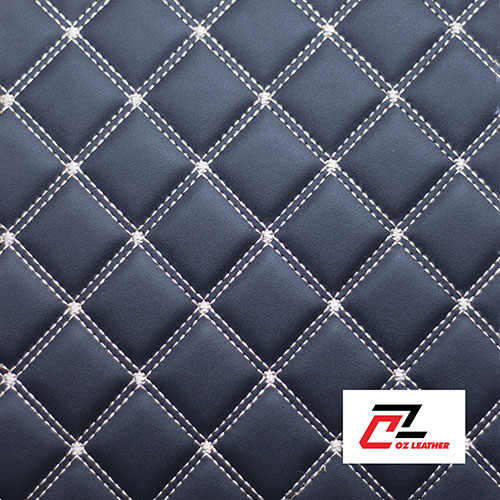 vật liệu may thảm sàn 5D 6D Da PVC hình vuông nhẵn đen chỉ kem 2 đường chỉ - B13 vật liệu may thảm sàn 5D 6D Da PVC hình vuông nhẵn đen chỉ kem 2 đường chỉ - B13
