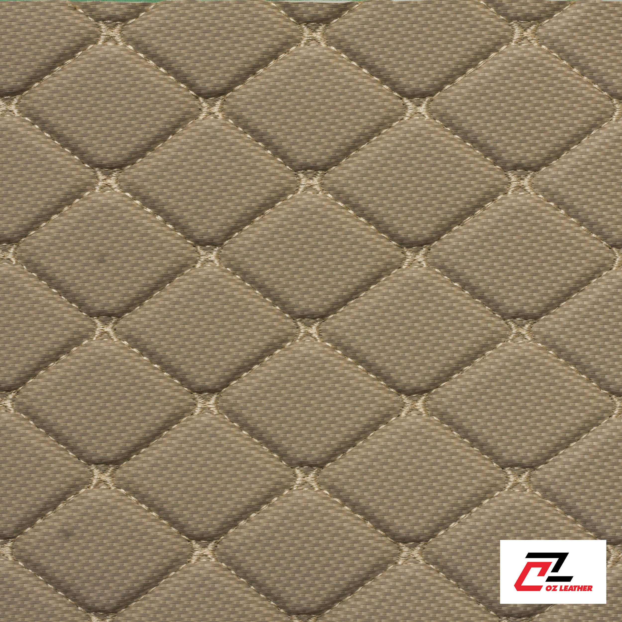 Da PVC Hình Thoi Nhẵn Đen Chỉ Kem Da PVC Hình Thoi Nhẵn Đen Chỉ Kem