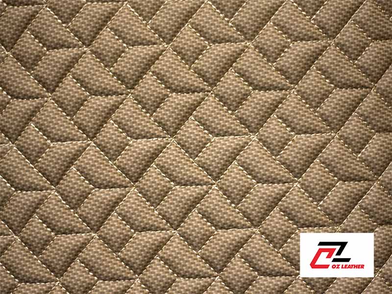 Da PVC Đa giác Cacbon kem chỉ kem giúp nội thất xe sang trọng Da PVC Đa giác Cacbon kem chỉ kem giúp nội thất xe sang trọng