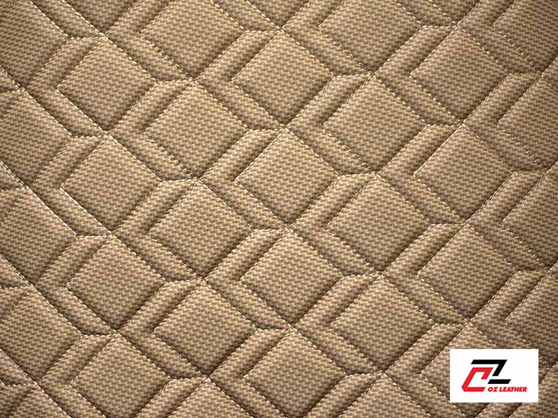 Vật liệu ốp trần Da PVC Hình Vuông Gợn Sóng Cacbon Kem Chỉ Kem Vật liệu ốp trần Da PVC Hình Vuông Gợn Sóng Cacbon Kem Chỉ Kem