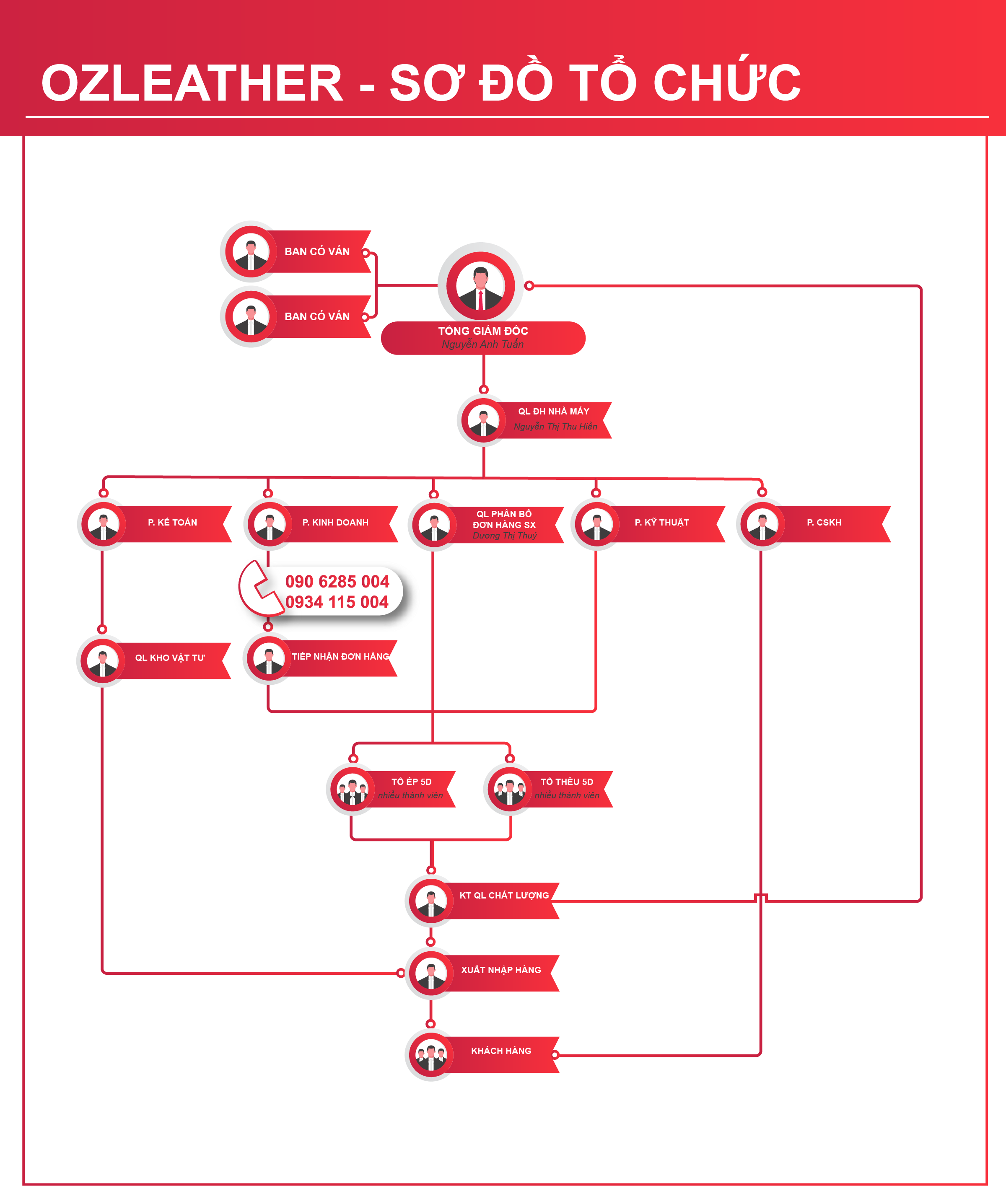Sơ đồ tổ chức OZ Leather