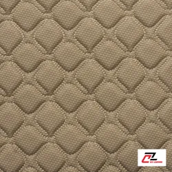 Da PVC hình vuông cacbon kem chỉ kem 2 đường chỉ