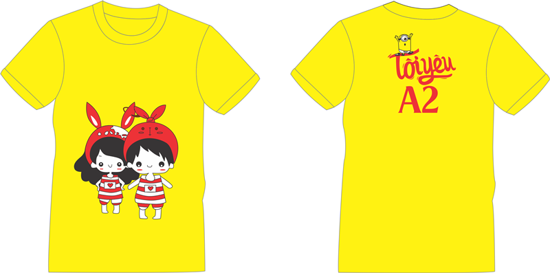 Mẫu thiết kế áo lớp Tôi Yêu A2