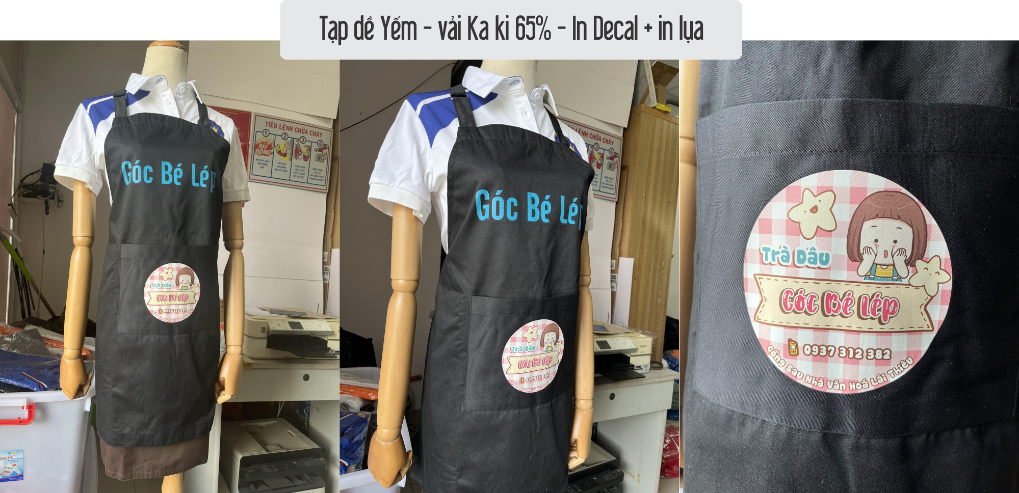 Tạp dề yếm góc bé lép 2022