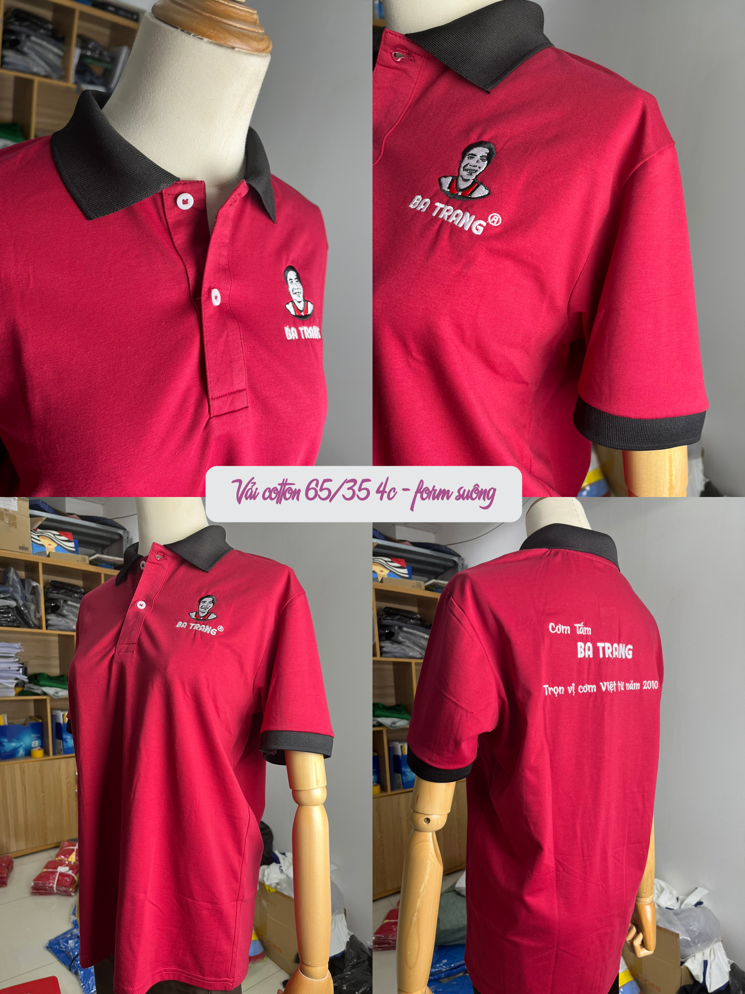 Mẫu áo thun đồng phục thêu vi tính