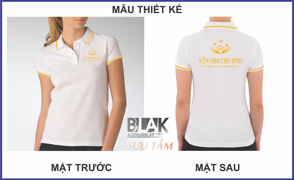 Mẫu thiết kế áo thun đồng phục công ty Yến Sào Cát Anh